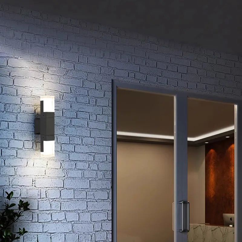 Aluminum PIR sensor outdoor wall lamp waterproof staircase hallway minimalist exterior wall lamp courtyard balcony wall lamp