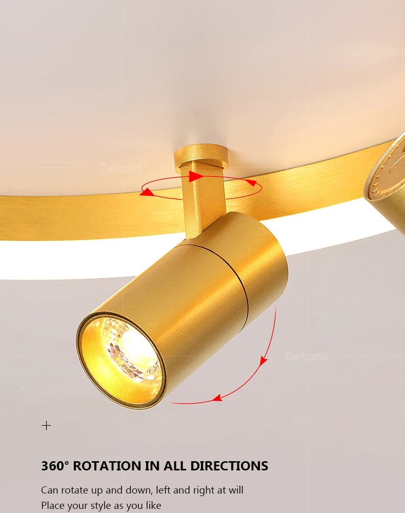 Modern LED Ceiling Lamp With Spotlight Chandelier For Bedroom Living Dining Room Aisle Home Decor Indoor Lighting Fixture Luster