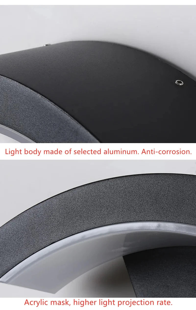 Outdoor Wall Light Waterproof IP65 Radar Motion Sensor Outdoor Lighting Porch Sconce Balcony Garden Outside Wall Lamp Vestibule