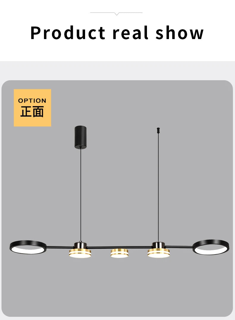 Pendant Lights Hanging Lamp Modern Table LED Long Linear Chandelier Kitchen Island Lighting For Dining Living Room Office Light