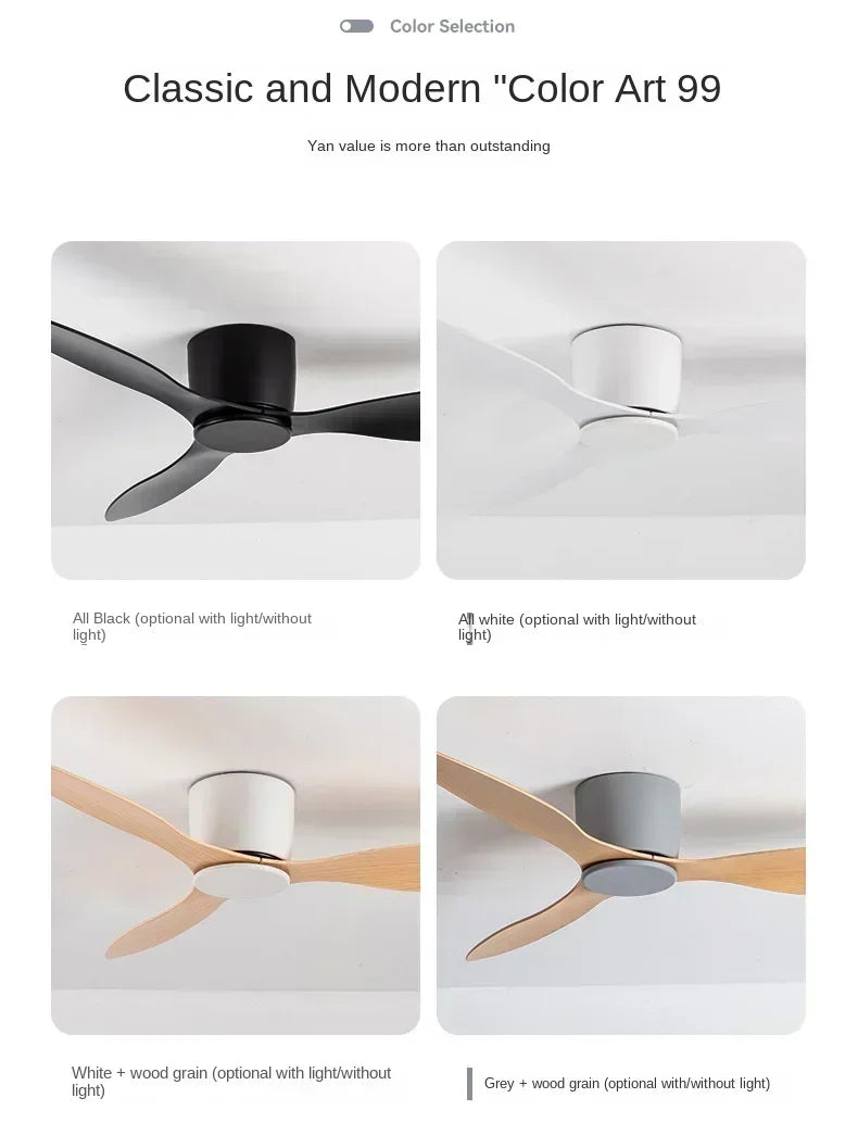 LED Ceiling Mounted Living Room Fan Light, Nordic Restaurant Decorative Ceiling Fan, Household Minimalist Electric Fan Light