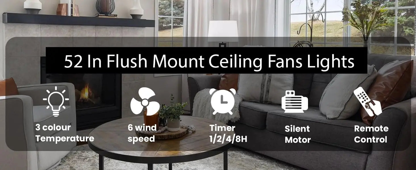 IRALAN silent and powerful ceiling fan 6-speed smart dimming LED Ceiling fan lighting bedroom room lamps Living room lights