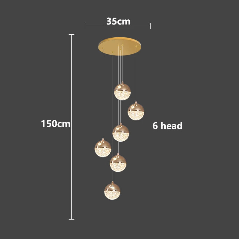 Modern home decor led lights pendant light lamps forstaircase Chandeliers for living room hanging light indoor lighting