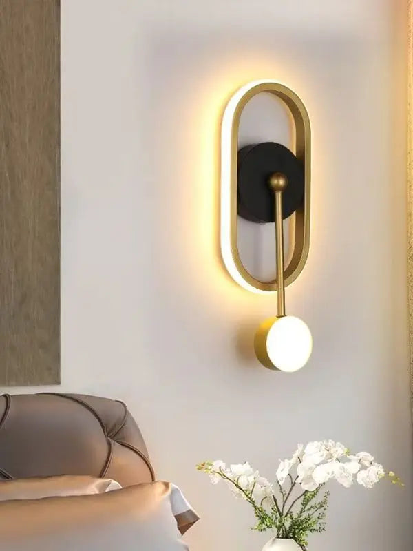 LED wall lamp, bedroom bedside lamp, new internet famous living room TV background wall lamp, simple and modern hallway staircas
