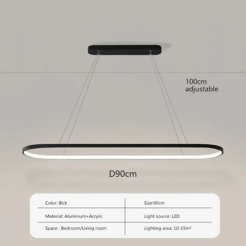 Modern LED Pendant Light 70/90CM Line Lamp For Living Room Dining Room Office Hotel Haning light Home Decor Lighting Fixtures