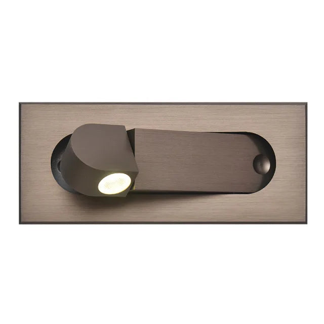 Recessed Rotation LED Reading Wall Light Living Room Bedroom Bedside Hotel Corridor Entrance Wall Lamp Hidden Decor Wall Sconce
