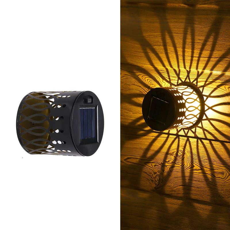 2026 Solar Outdoor Wall Light Waterproof Projection Lamp for Yard Terrace Patio Walkway Landscape Lighting Outdoor Decor