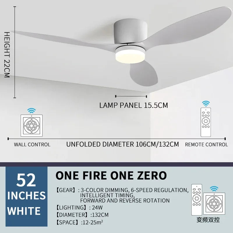 LED Lights, Modern Ceiling Fans, LED Lights, DC Motors, High Air Volume Remote Control, Kitchen, Bedroom, Dining Room, Terrace