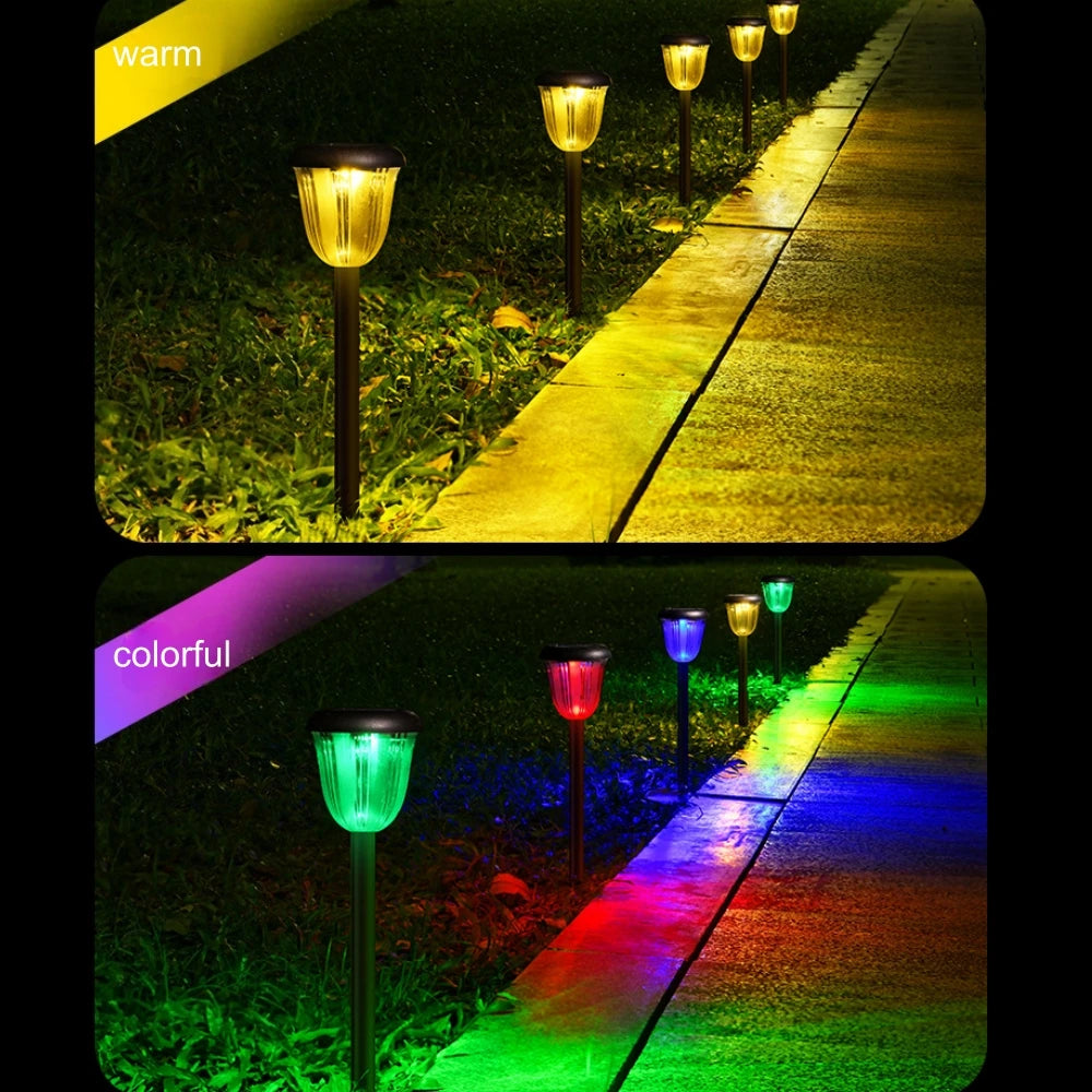Bright Solar Tulip Lights Outdoor Landscape Lighting,Garden Decorative for Yard,Patio,Landscape,Pathway,Sidewalk,Driveway,Lawn