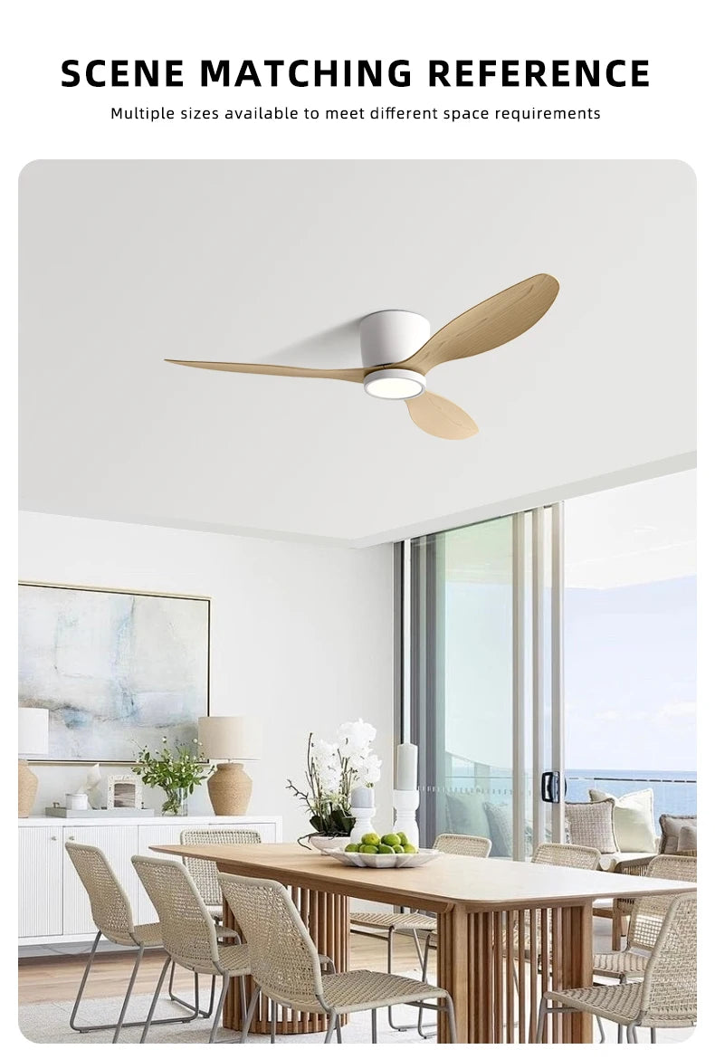 FUMANJIA 36/42/52 Inch Inverter Ceiling Fan with Light, Super - Silent, Ideal for Bedroom, Dining, Living Room & Office