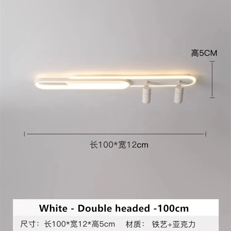 Track Spotlights No Main Lights Living Room Wall Lamp Long Hallway Light Cloakroom LED Ceiling Lights Spotlights For Dining Room