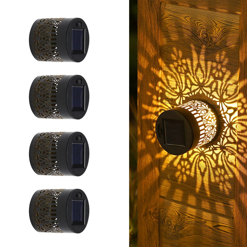 2026 Solar Outdoor Wall Light Waterproof Projection Lamp for Yard Terrace Patio Walkway Landscape Lighting Outdoor Decor