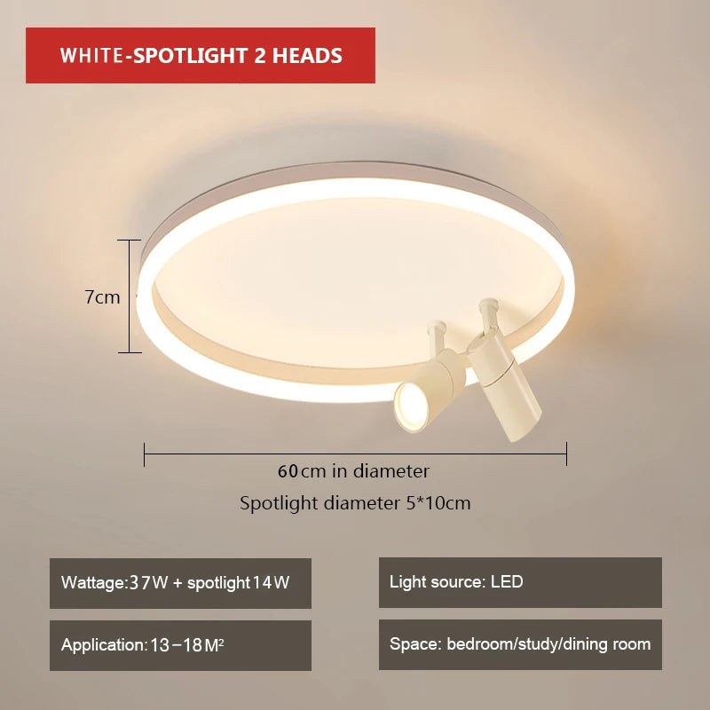 Modern LED Ceiling Lamp With Spotlight Chandelier For Bedroom Living Dining Room Aisle Home Decor Indoor Lighting Fixture Luster