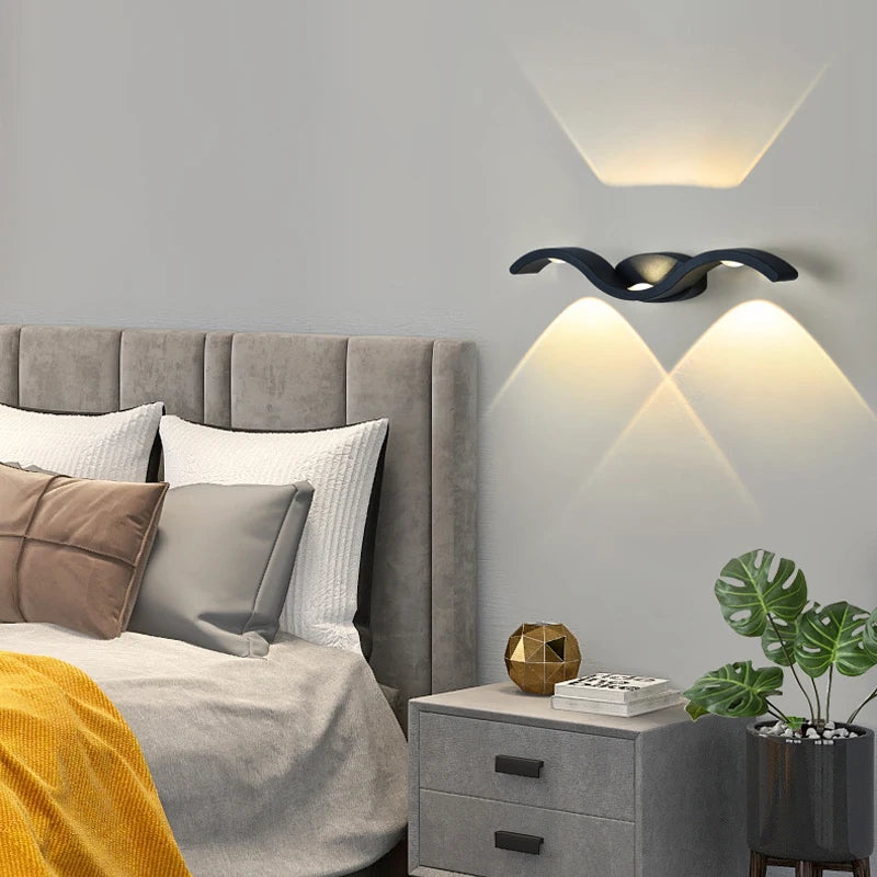 Nordic Style Outdoor Waterproof IP65 9W LED Wall Lamp White Black Wall Light For Corridor Aisle Porch Lamp Sconce
