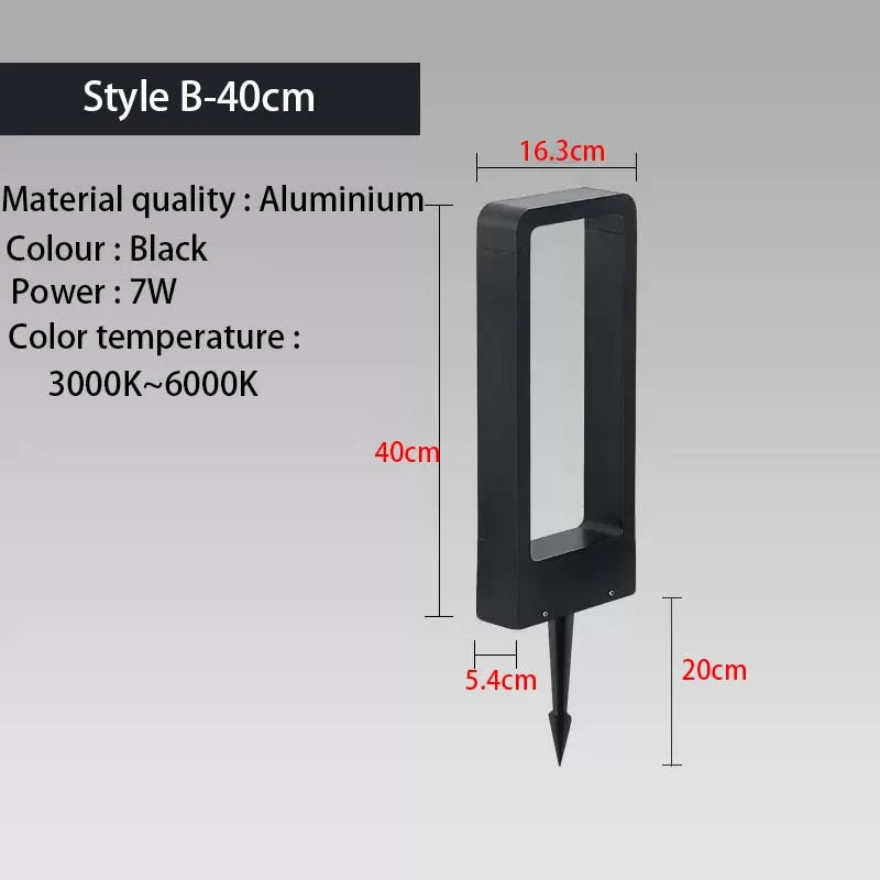 Outdoor iP65 waterproof LED lawn light. Suitable for parks, courtyards, gardens, and squares. Aluminum landscape light.