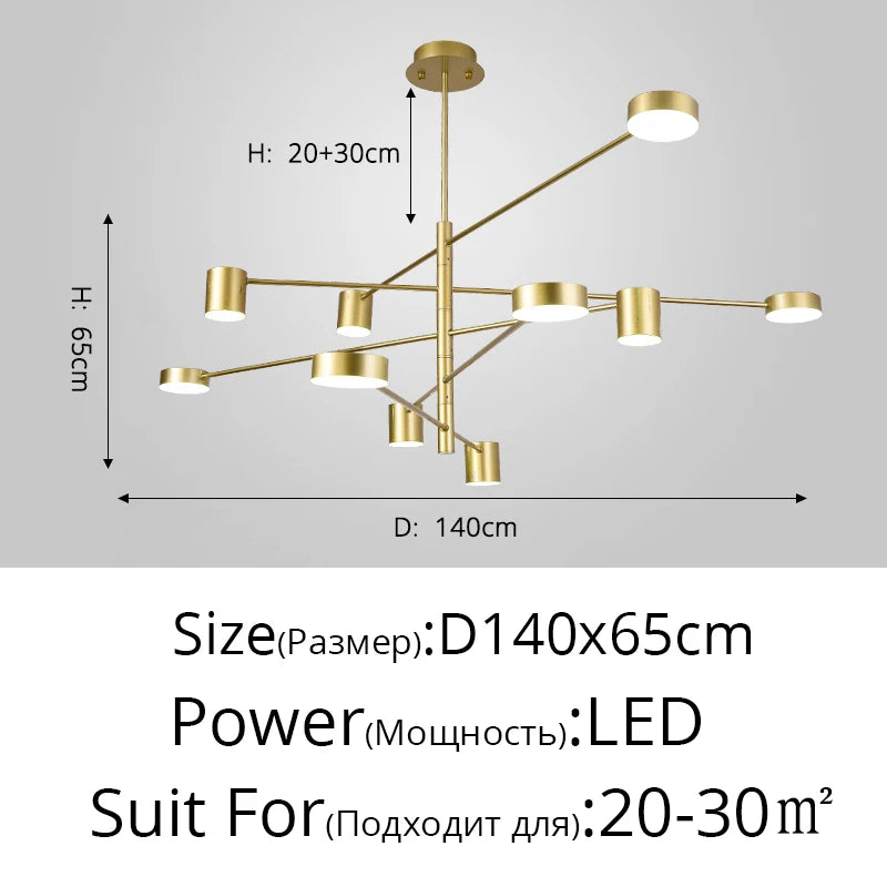 New Modern LED Chandelier Lights Bedroom Living Dining Room Gold Black Indoor Fixture Lighting Lamps Apply To AC90-260V