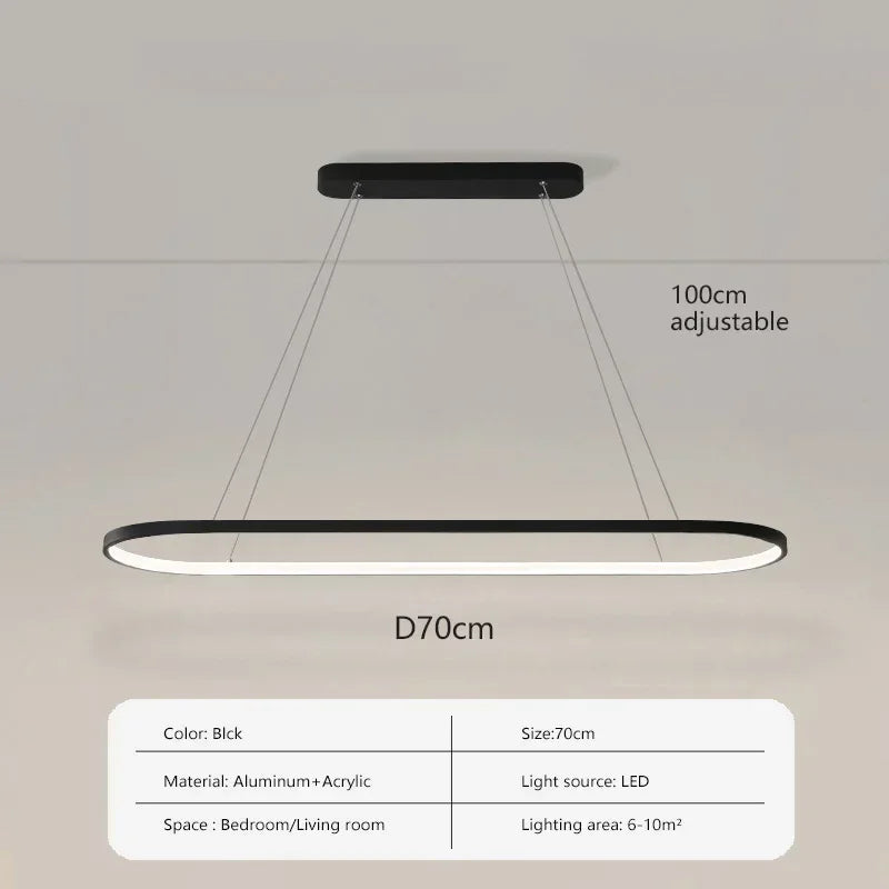 Modern LED Pendant Light 70/90CM Line Lamp For Living Room Dining Room Office Hotel Haning light Home Decor Lighting Fixtures