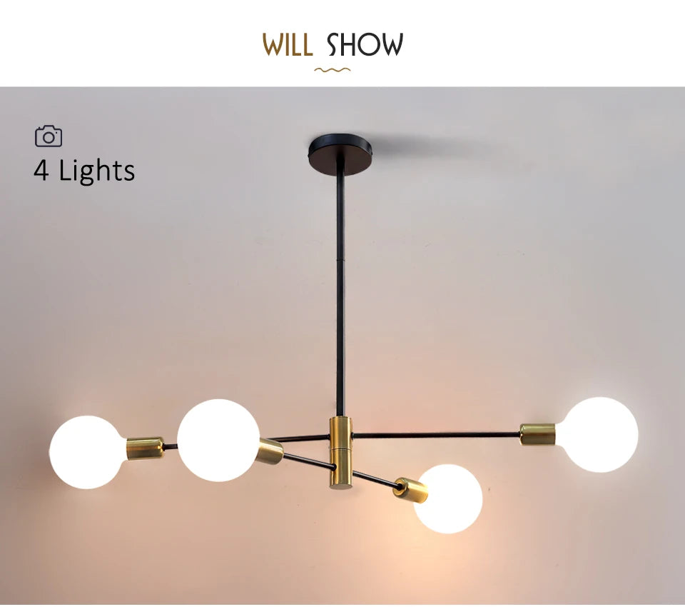 Nordic Modern Chandelier Hanging Lamps For Ceiling Home Decor Living Room Bedroom Pendant Indoor Fixtures E27 G95 G125 Milk Bulb