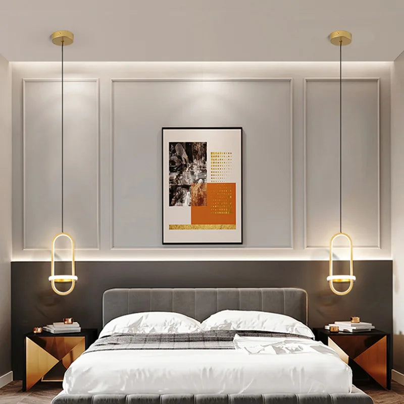 Nordic Modern LED Pendant Light Bedroom Bedside Hanging Chandeliers Lamp For Living room Dinnig Room Table Lamp Lighting Fixture