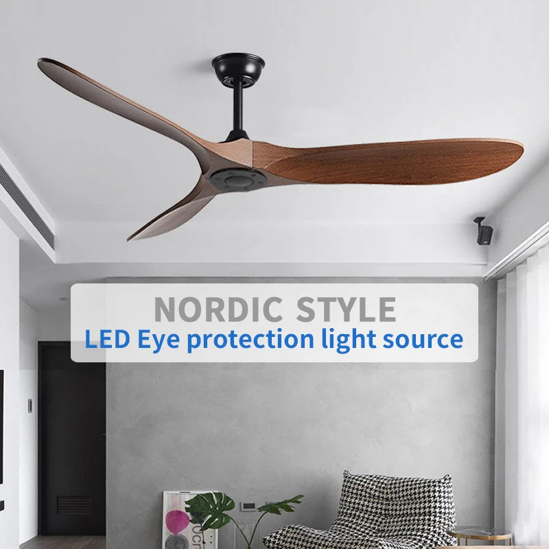 Strong Wind Nordic Ceiling  Living Room Dining Room Industrial American Style Retro Commercial Variable Frequency Lightless Fan