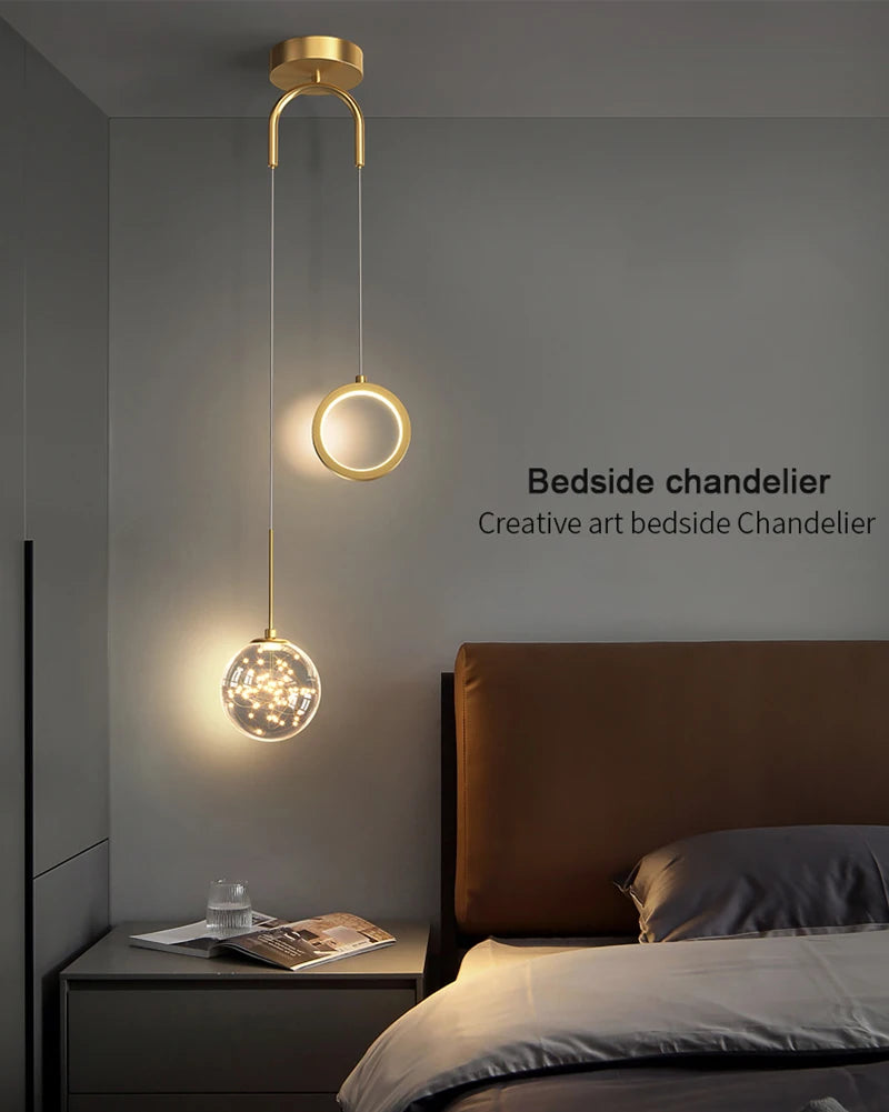 Nordic LED Pendant Light Indoor Lighting Fixture Living Bedroom Bedside Home Decoration Dining Table Hanging Lamps Pendant Lamp