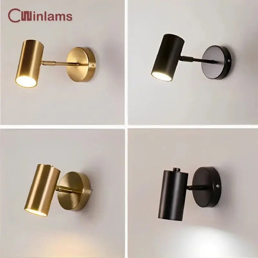 Modern Decoration Adjustable Angle LED Wall Lamps Lighting Vintage Home Vanity Light Fixture Sconce Lamps Gold Metal Iron Light