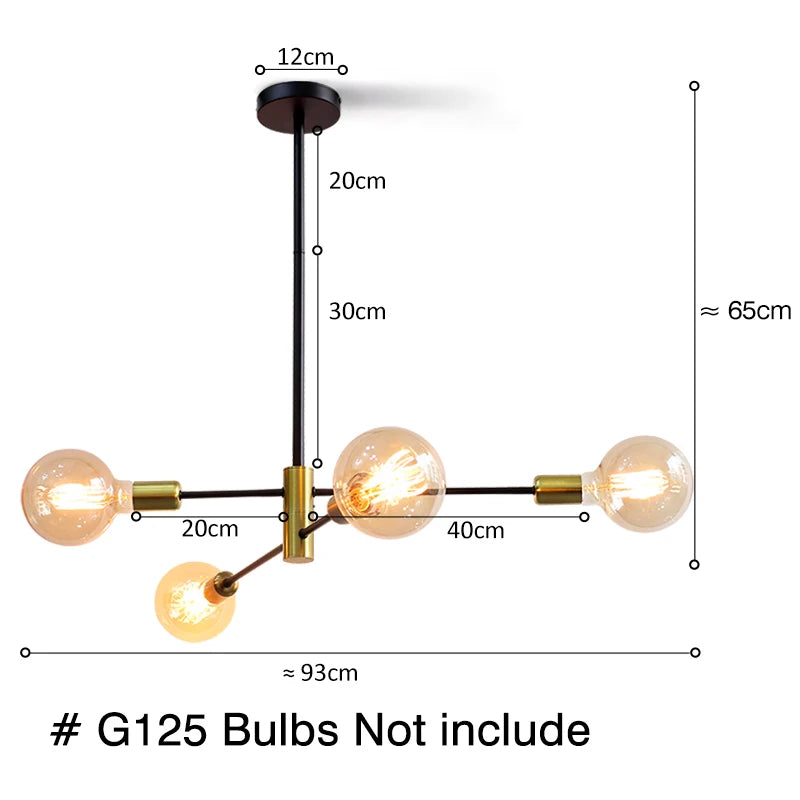 Nordic Modern Chandelier Hanging Lamps For Ceiling Home Decor Living Room Bedroom Pendant Indoor Fixtures E27 G95 G125 Milk Bulb