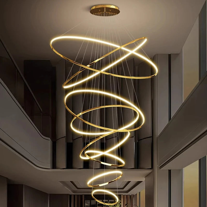 Modern home decor led lights pendant light lamps forstaircase Chandeliers for living room hanging light indoor lighting